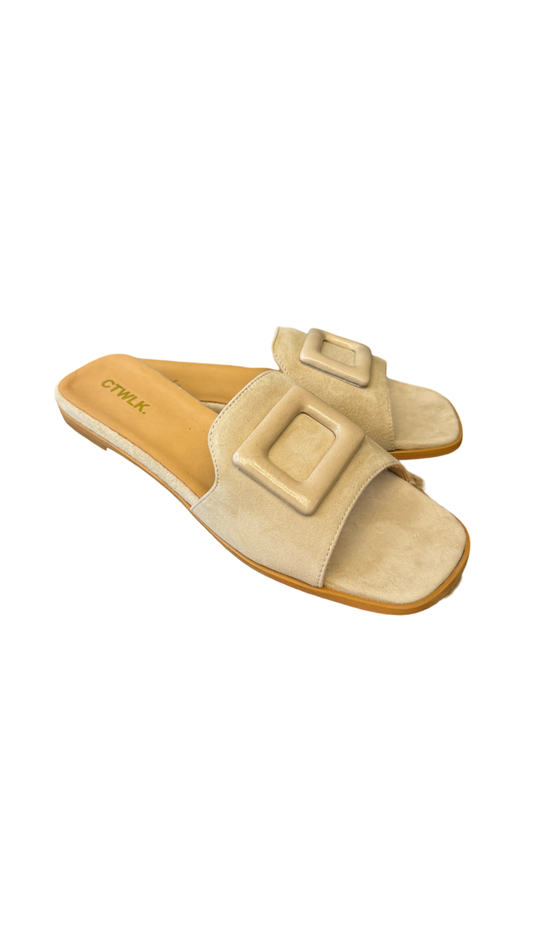 CATWALK suede slipper nude