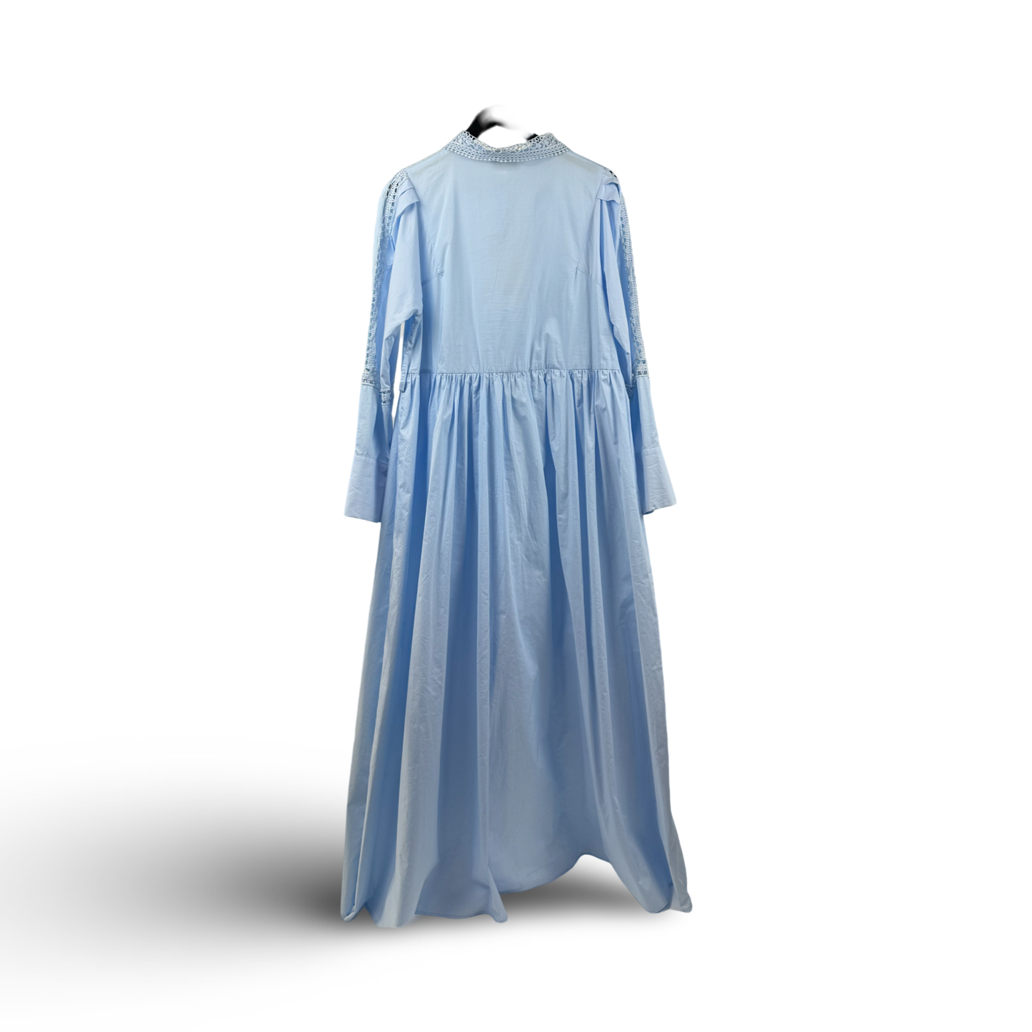 Long cotton Dress DREAM CATCHER, light blue