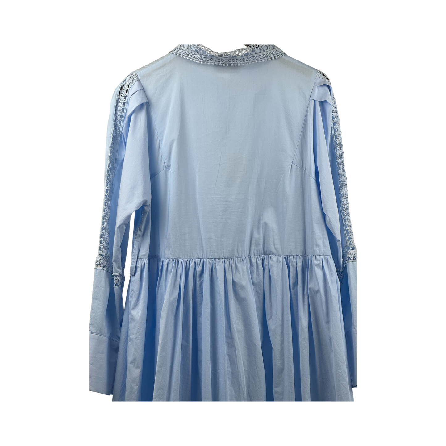 Long cotton Dress DREAM CATCHER, light blue